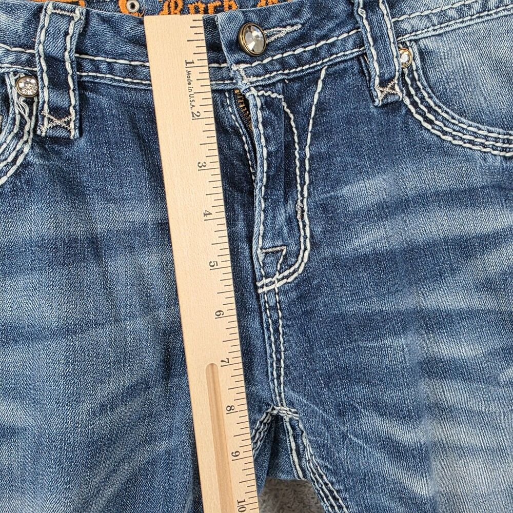 ROCK REVIVAL Women's Kai Easy Boot Distressed Dark Wash Jeans Size 29 - Picture 12 of 14